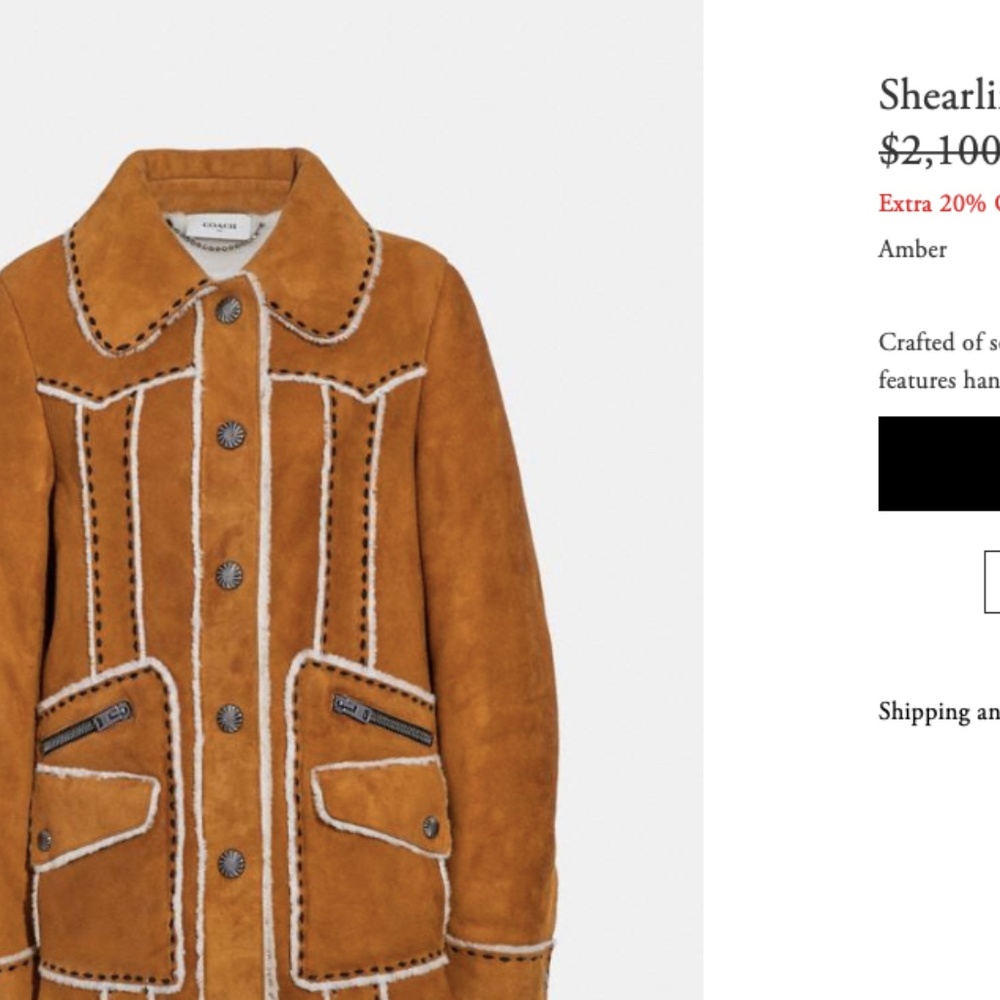 Coach shearling jacket